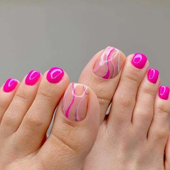 ideias de unhas do pe simples para o verao