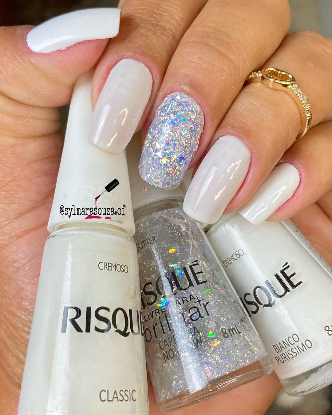 unhas prata ano novo