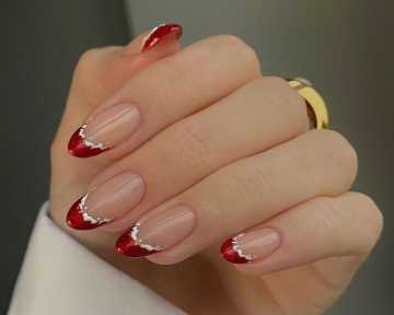 unhas com glitter réveillon