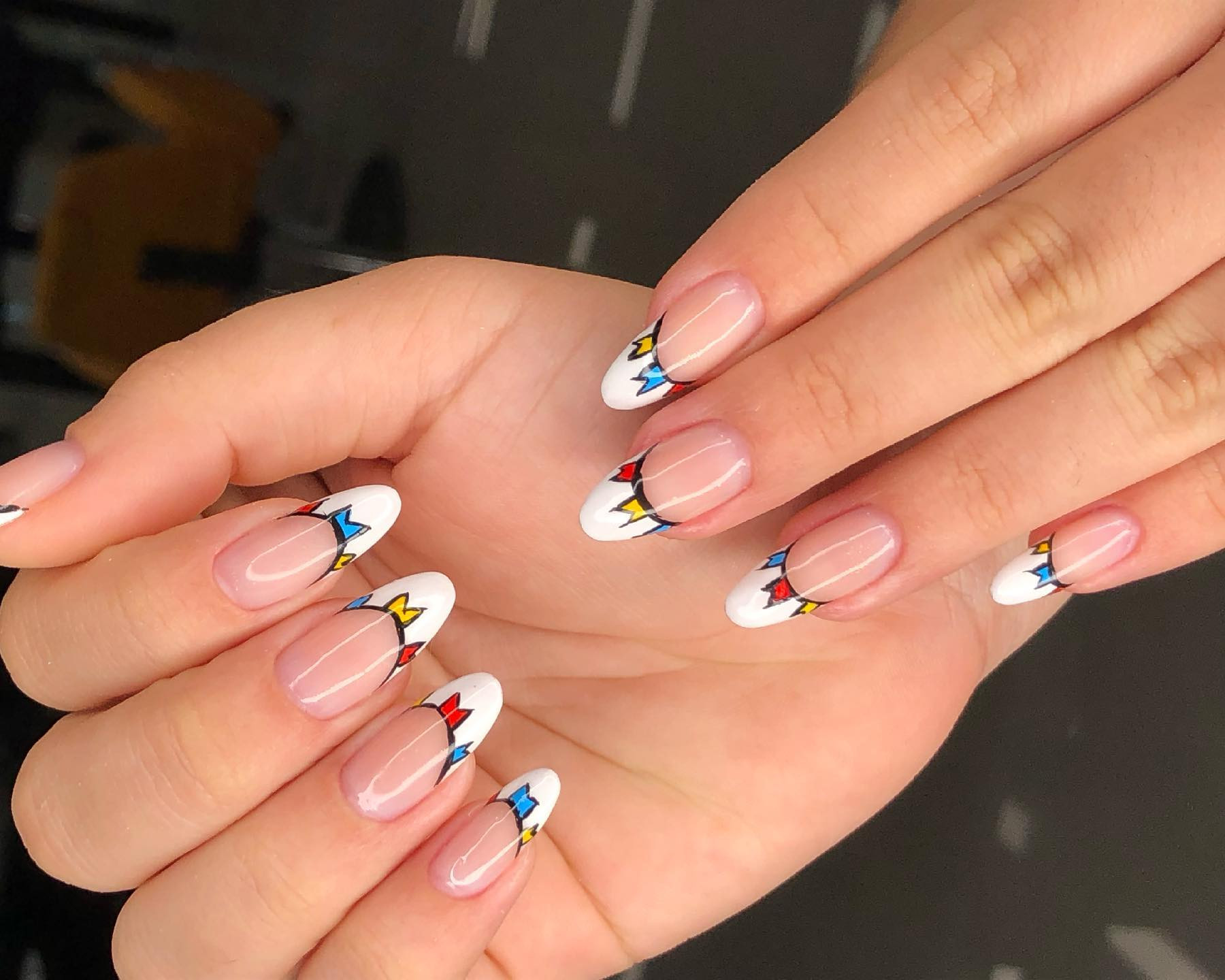 ideias de unha decorada sao joao com bandeirinhas