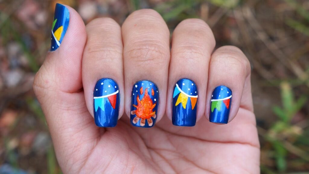 unha decorada sao joao minimalista facil