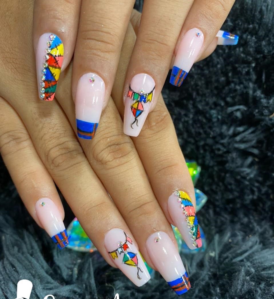 decoração de unha são joão