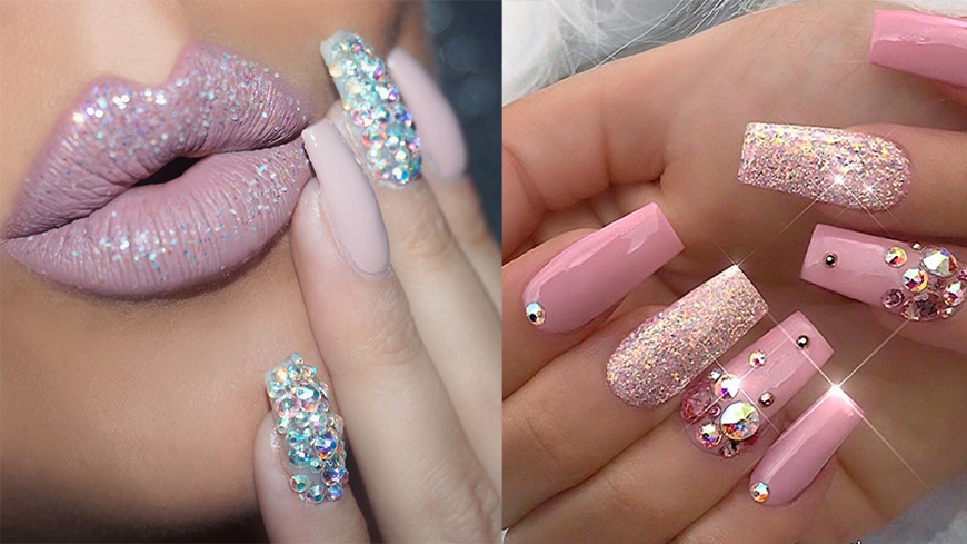unhas geométricas carnaval