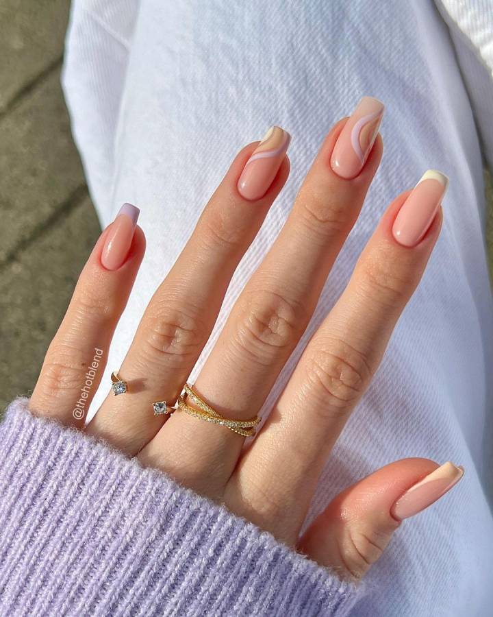 decoração de unhas quadradas