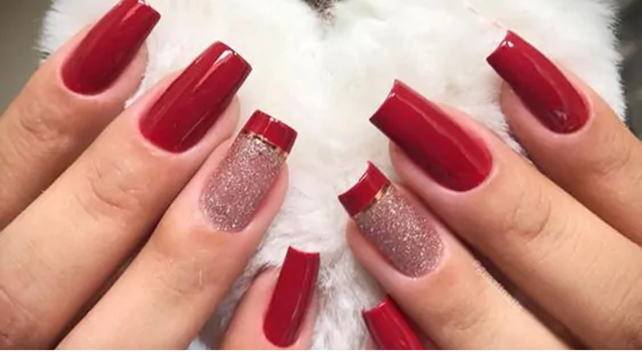Unhas vermelhas encapsuladas