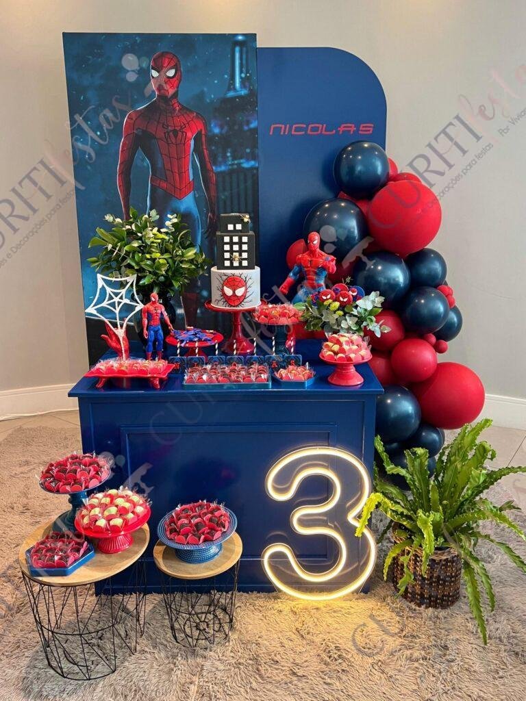 festa temática homem aranha