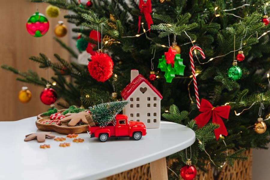 Decoração de Natal para sala de estar
