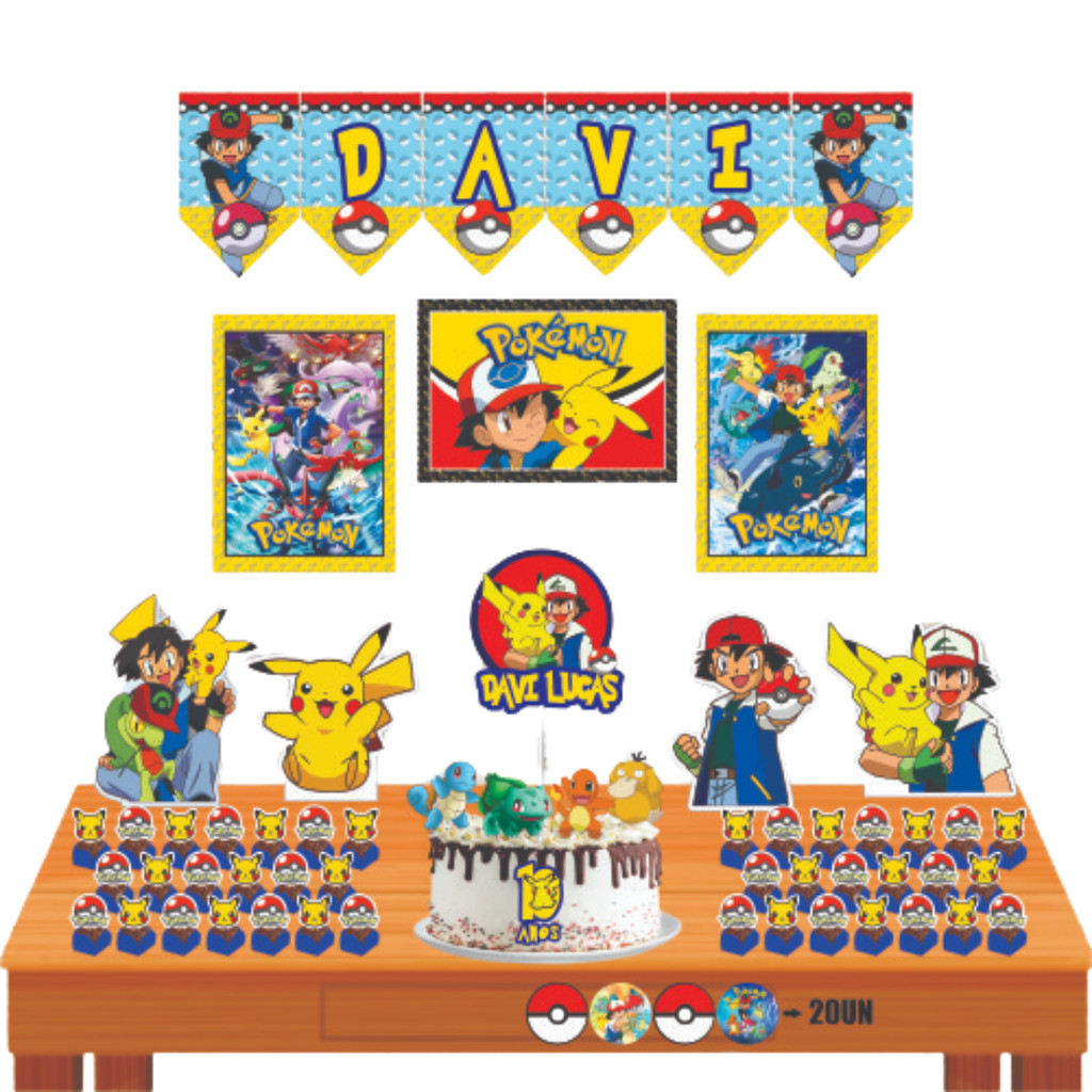 decoração pokemon festa infantil