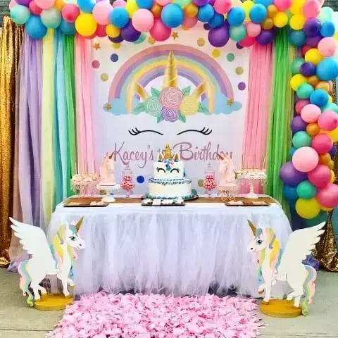 decoração do unicórnio infantil