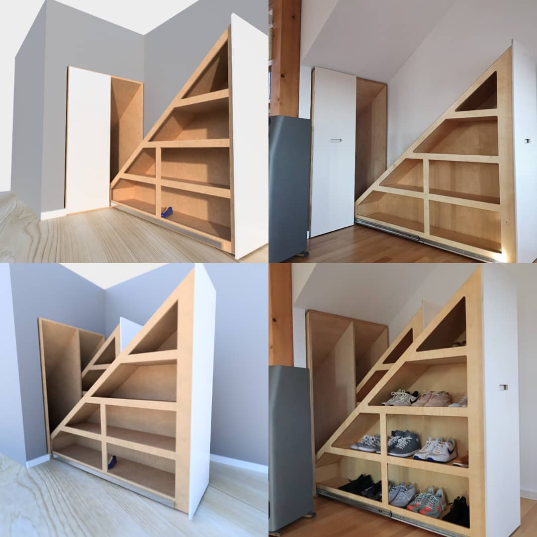 custo projeto decoração embaixo escada vazada