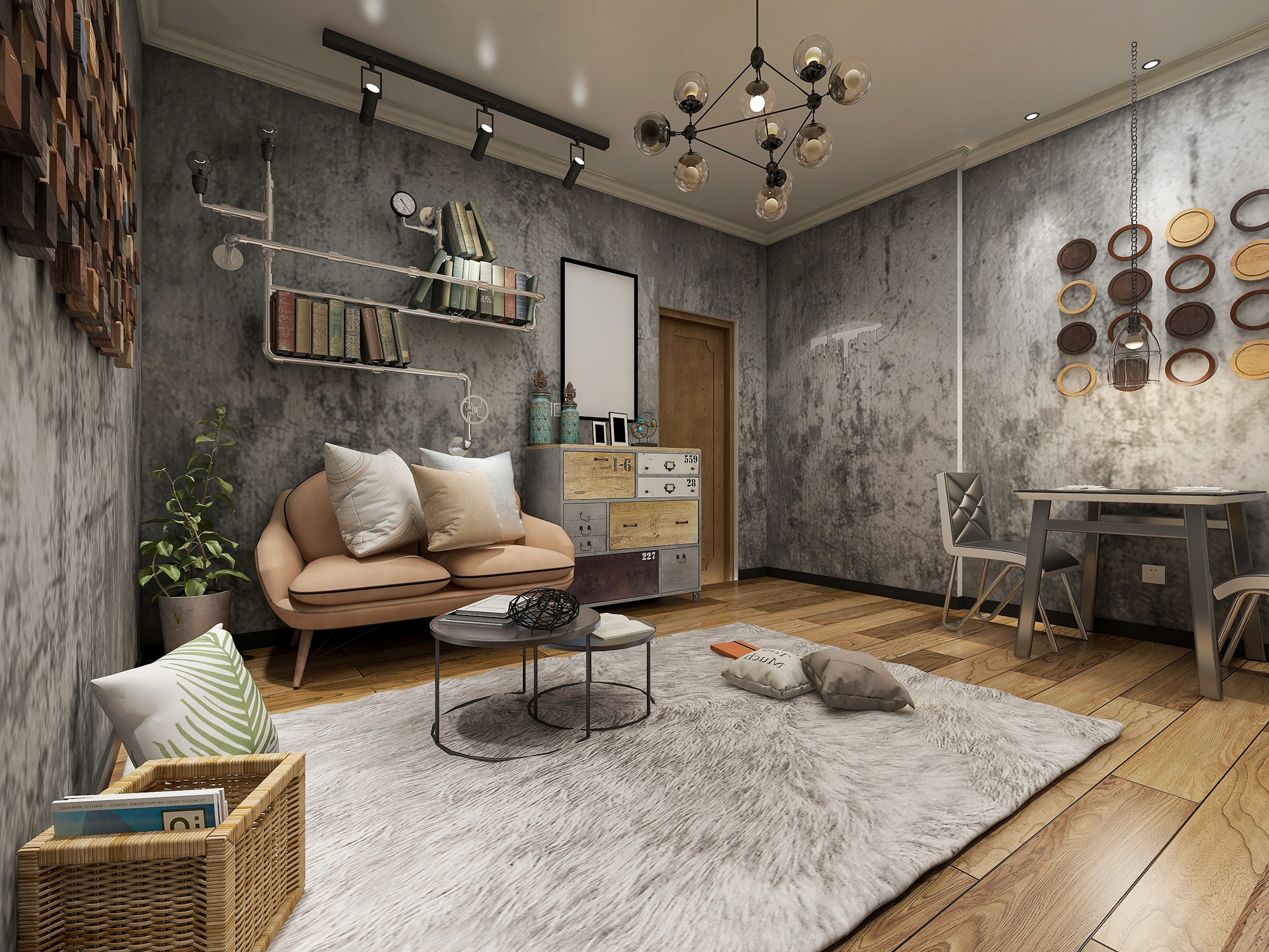 decoração industrial moderna