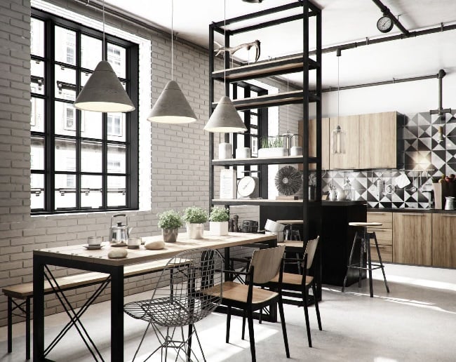 decoração industrial moderna