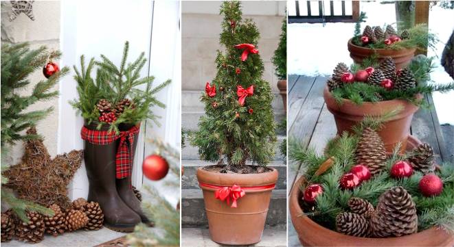 decoração externa de natal para casas simples