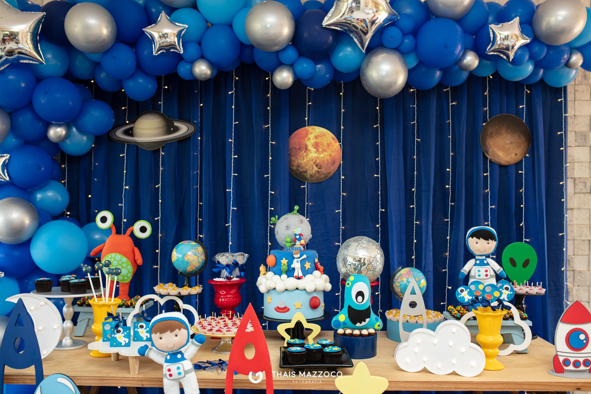 decoração festa 1 ano menino painel
