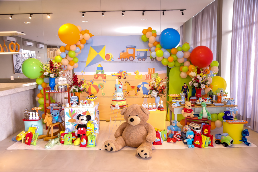 decoração festa 1 ano menino personalizado