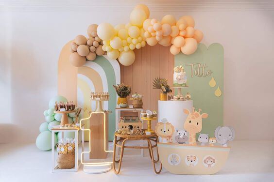 tendências decoração festa 1 ano menino 2026