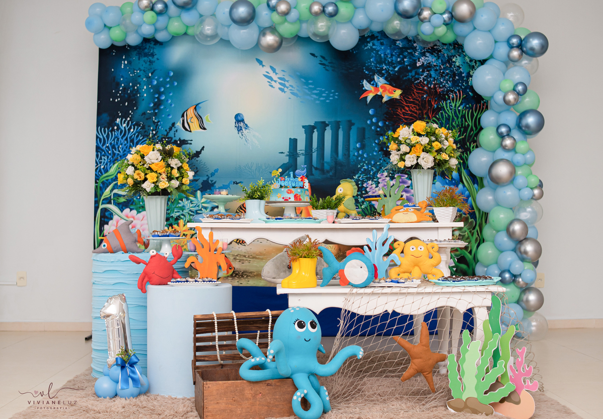 decoração festa 1 ano menino simples