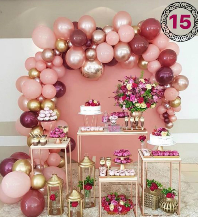 decoração festa 15 anos simples