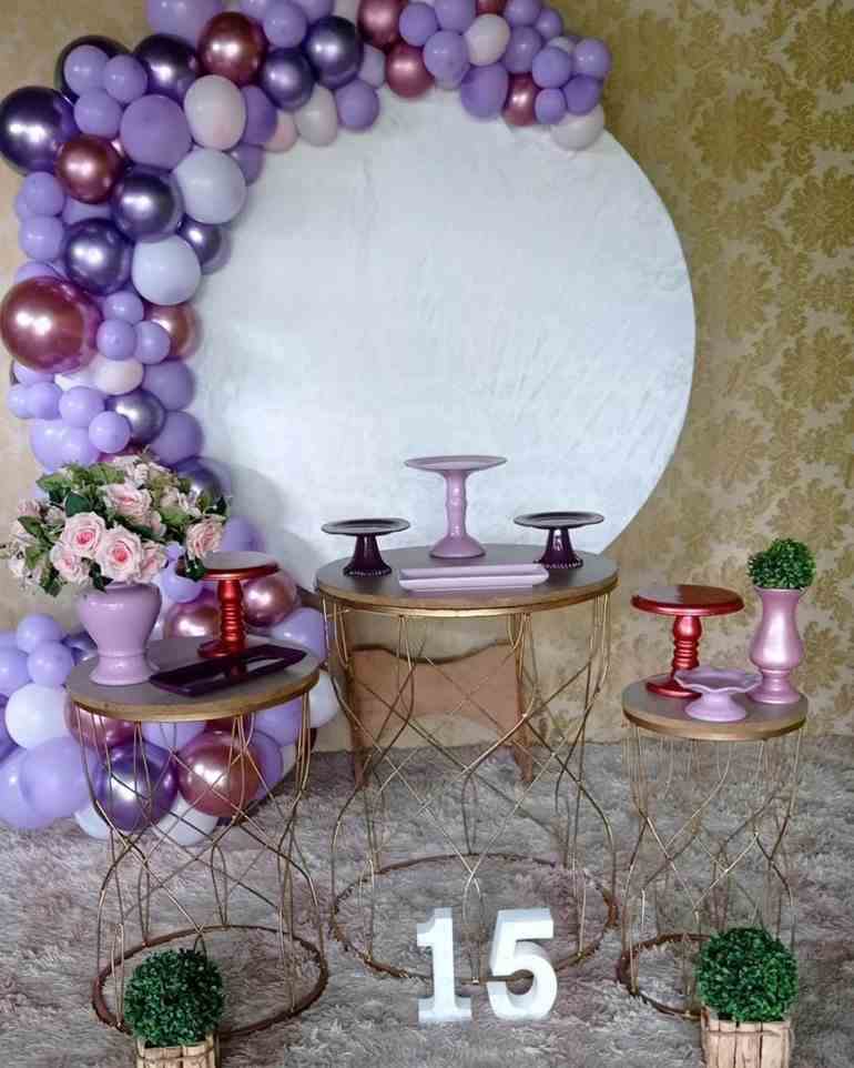 decoração festa 15 anos simples