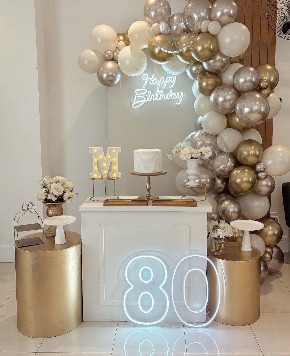 quanto custa decoração festa 80 anos feminina