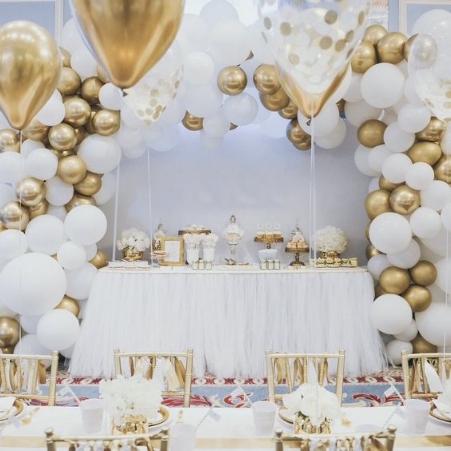 centro de mesa bodas de ouro criativo