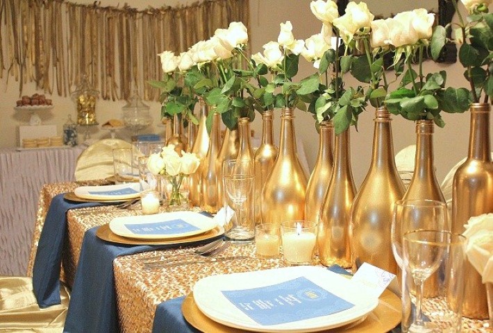 decoração bodas de ouro simples e econômica