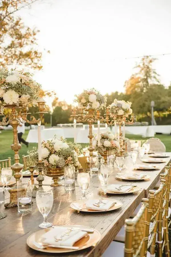 painel bodas de ouro DIY