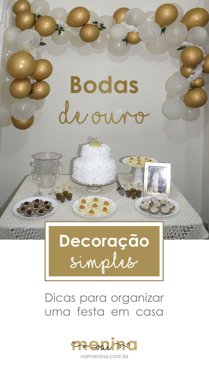 decoração bodas de ouro rústica