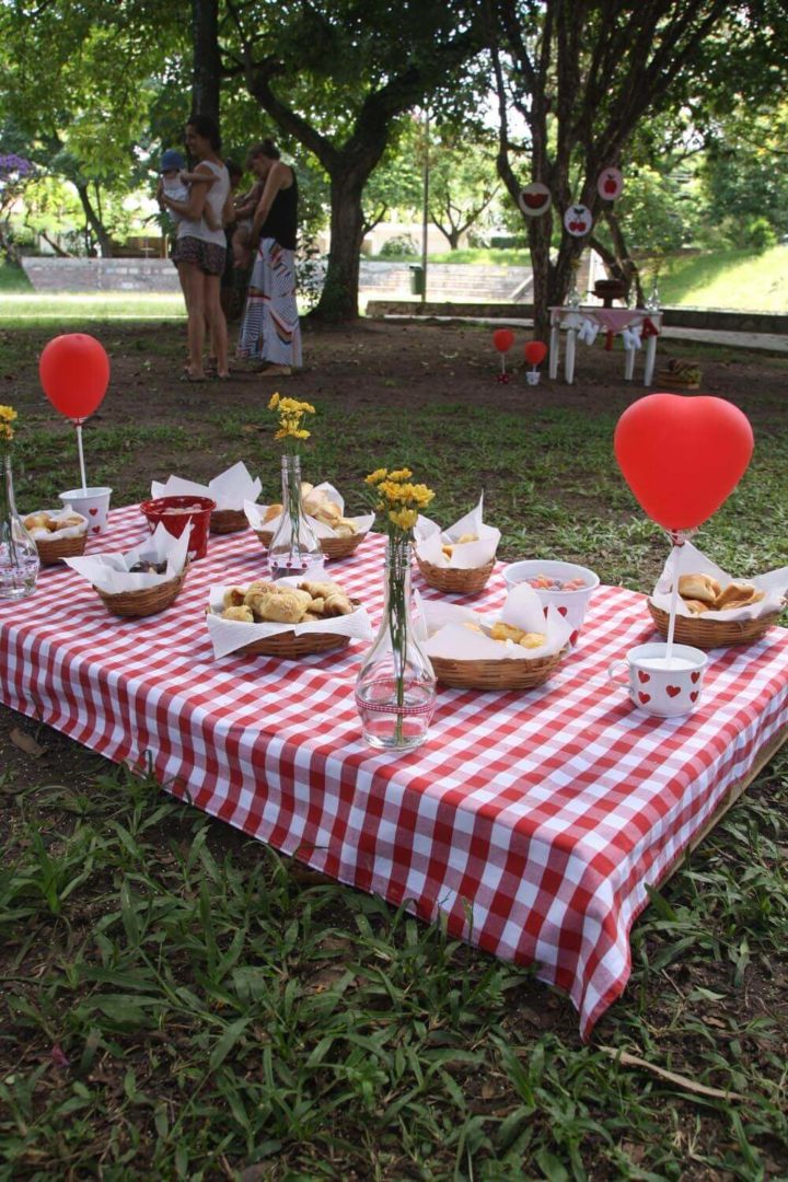 decoração festa piquenique no parque