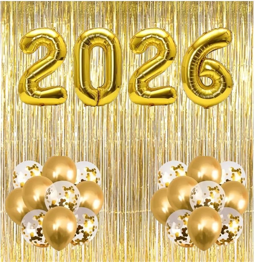 decoração ano novo com glitter