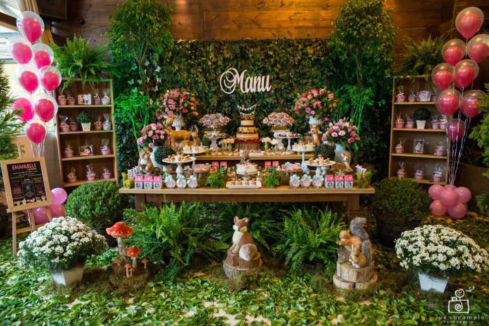 decoração floresta