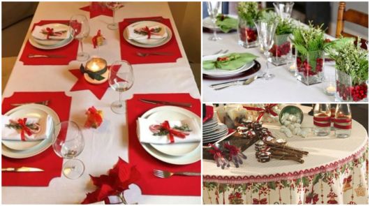 mesa posta de natal tradicional vs moderna