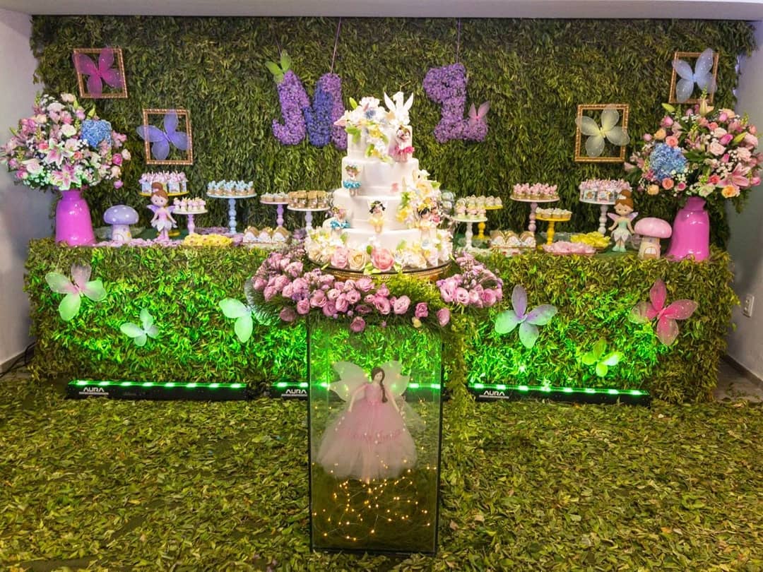 decoração jardim encantado das borboletas