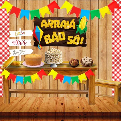 decoracao festa junina eva ou papel qual melhor