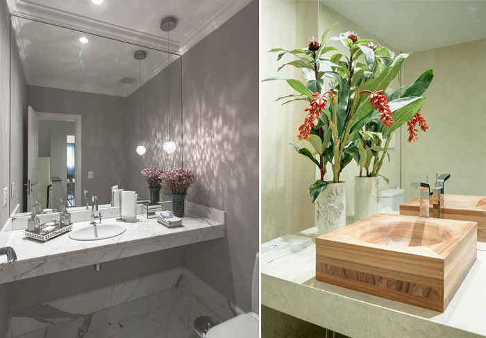 papel de parede para lavabo geométrico