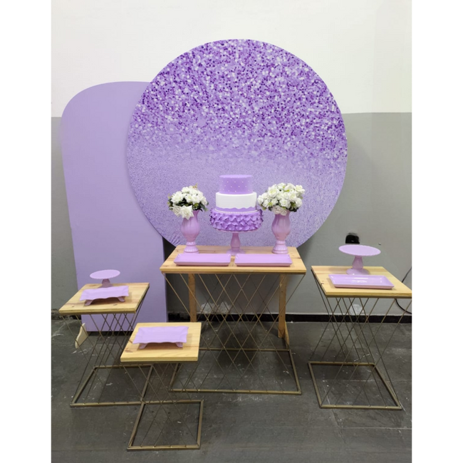 decoração lilás e cinza
