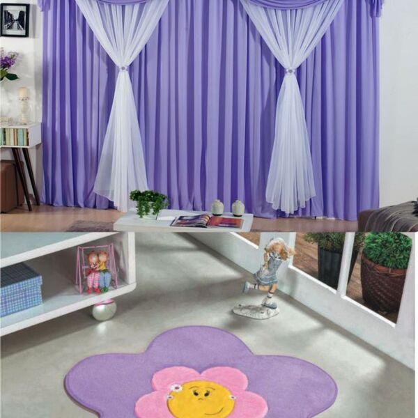 decoração lilás e dourado