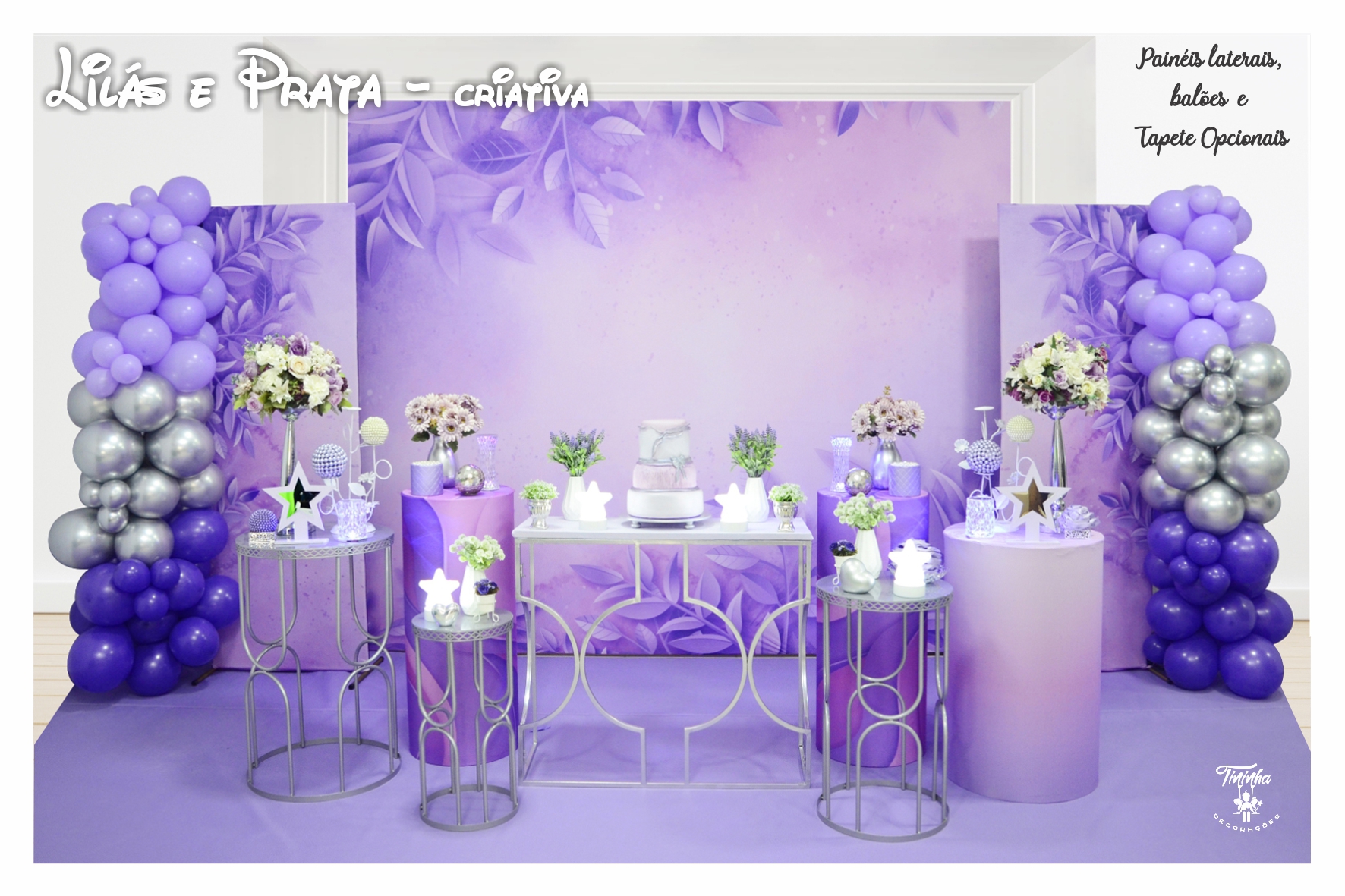 tons de lilás decoração