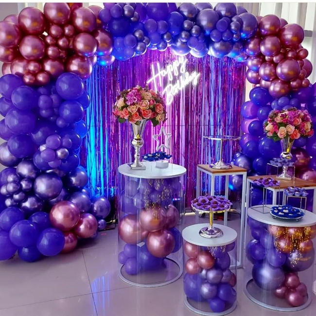 decoração roxa e lilás