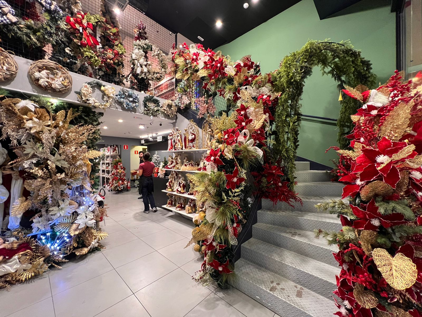 decoração de natal para loja de presentes