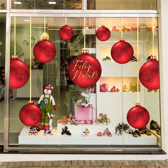 decoração de natal simples e barata para loja