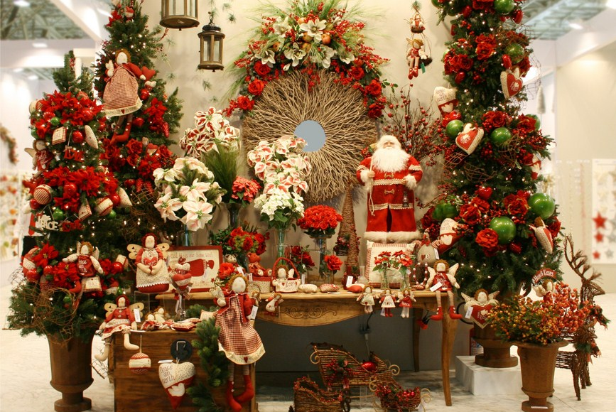 decoração aérea de natal para lojas