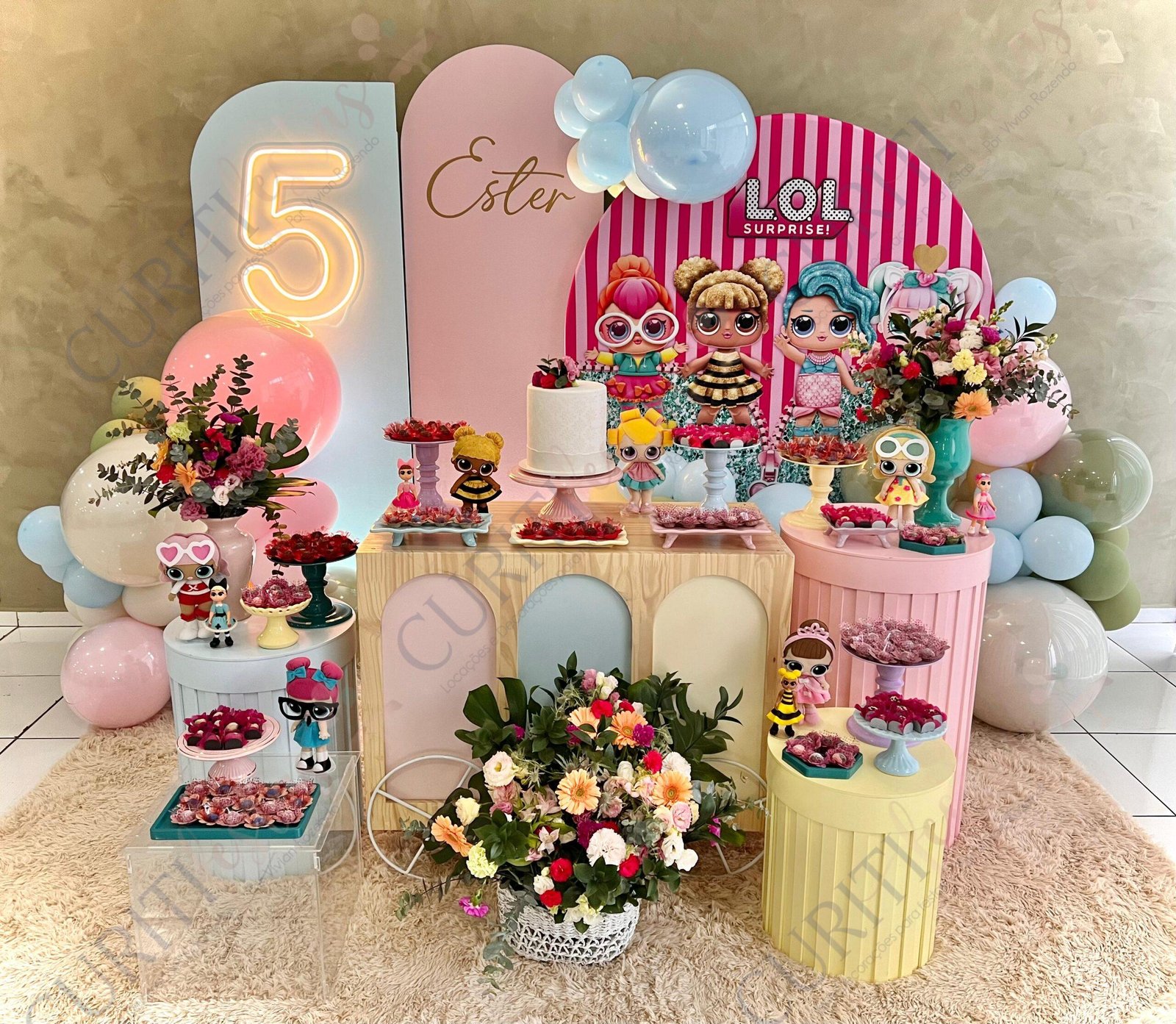 ideias criativas decoração festa lol aniversário