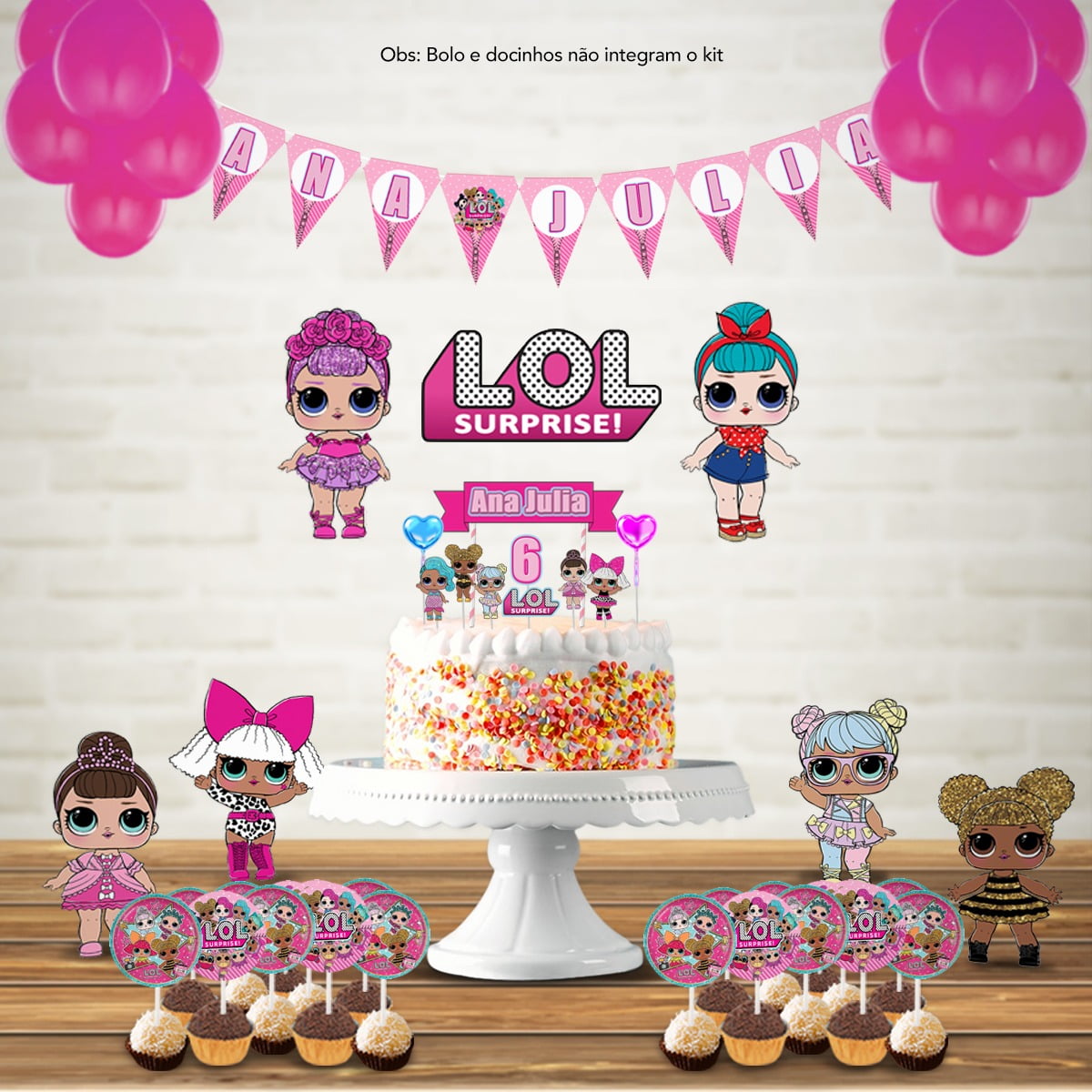 ideias criativas decoração festa lol aniversário