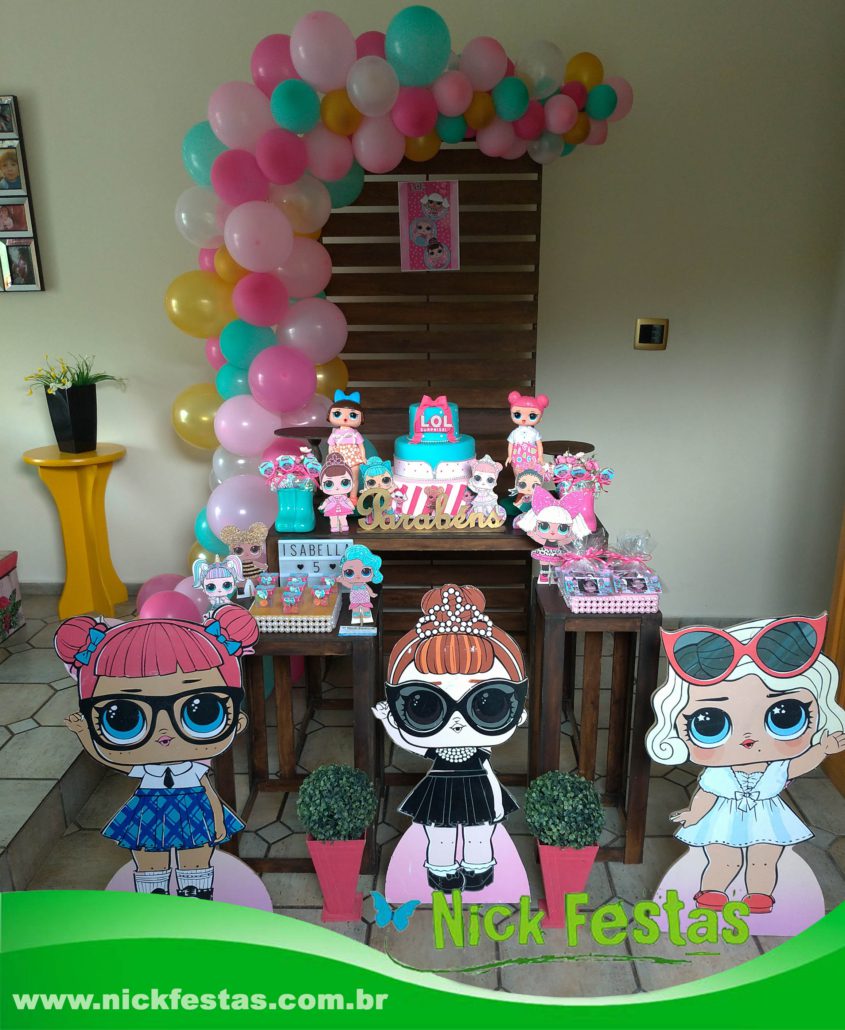 kit festa lol pronto ou decoração diy