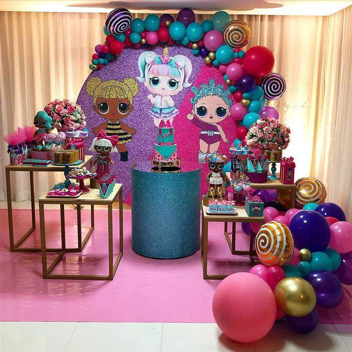 kit festa lol pronto ou decoração diy