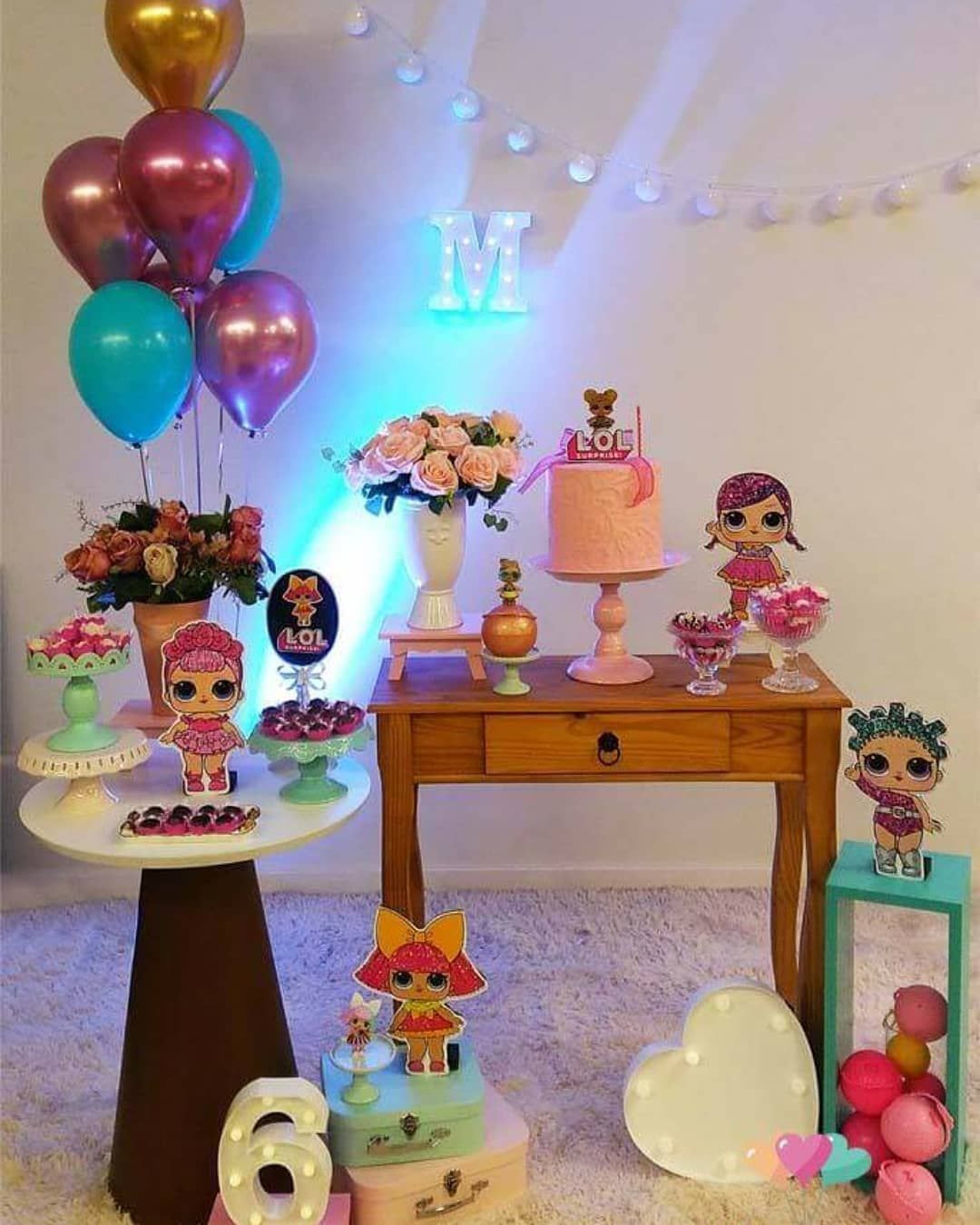 ideias criativas decoração festa lol aniversário