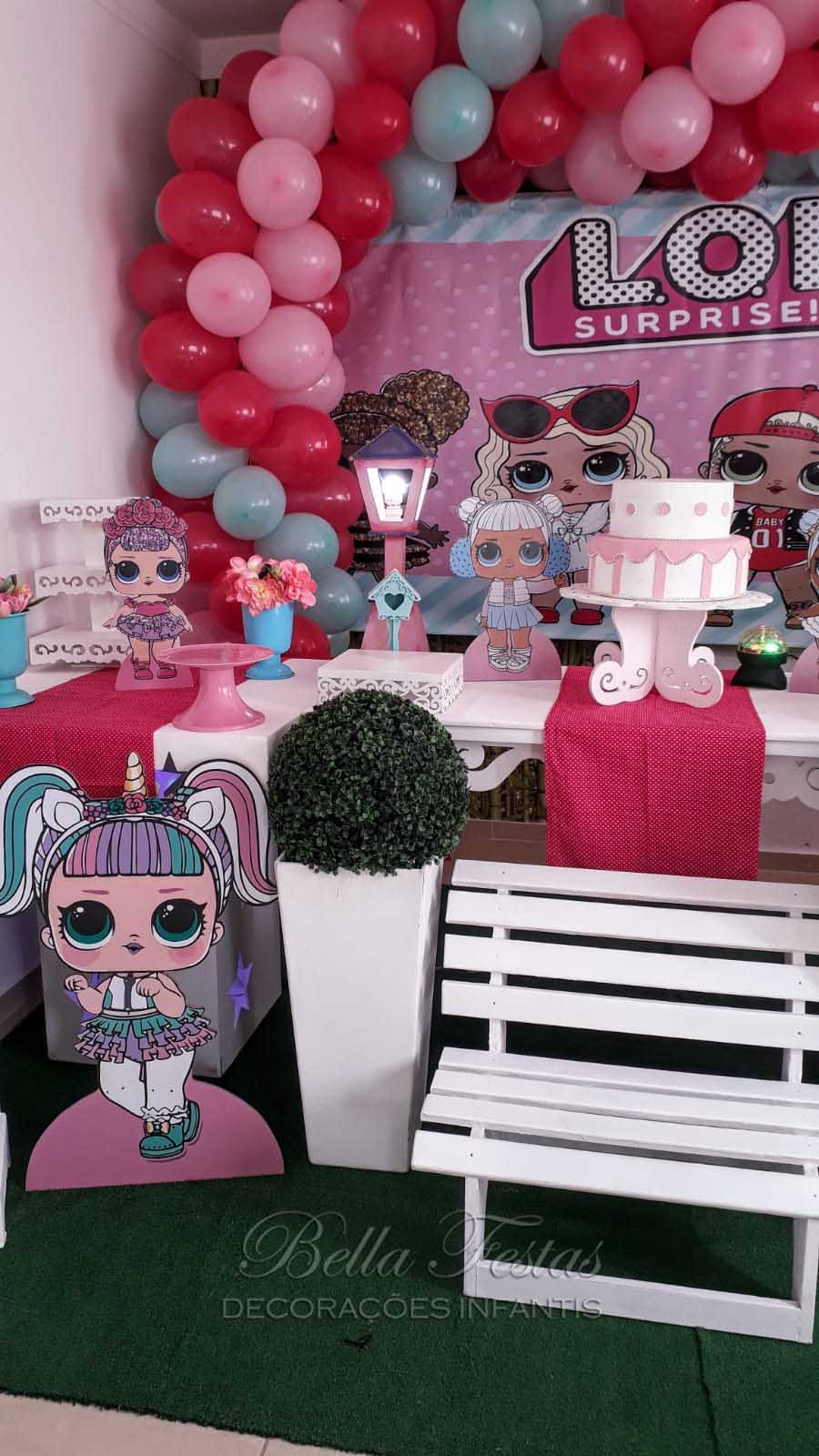 kit festa lol pronto ou decoração diy