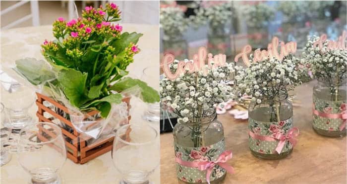 decoração mesa aniversário simples feminina com balões