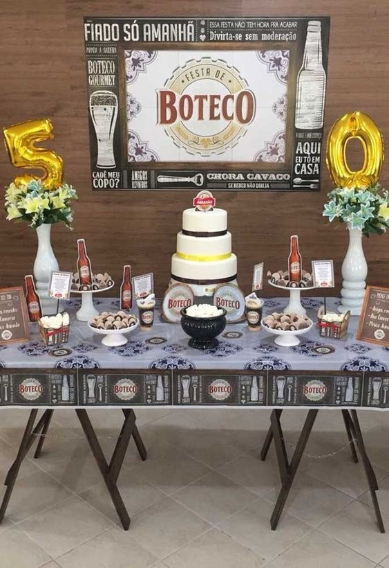 ideias criativas decoração mesa boteco simples